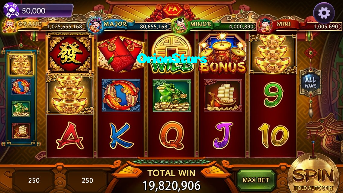 OrionStars casino presented on mobile device in Pakistan with slots and live games
